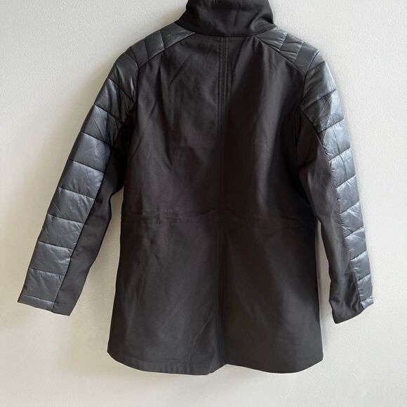 Calvin Klein Performance Soft Shell Quilted Jacket Rain Repellent Classic Black - Picture 3 of 14